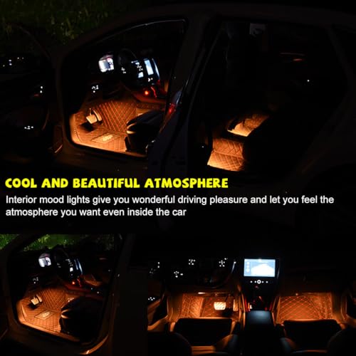 Car LED Strip Light (Orange-Yellow / 48 LED, USB Port)