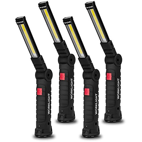 Gifts for Men 4Pack LED Flashlight (Black / 4 Pack)