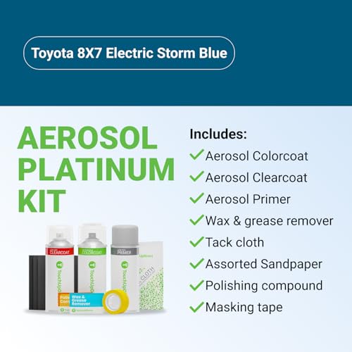 Car Paint Touch Up Spray Kit (Aerosol Spray - Platinum Kit / Electric Storm Blue)