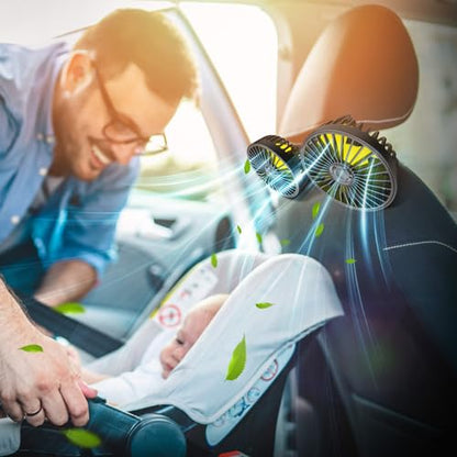 Car Fan for Backseat (Yellow)
