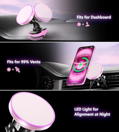 for Magsafe Car Mount Charger (Pink)