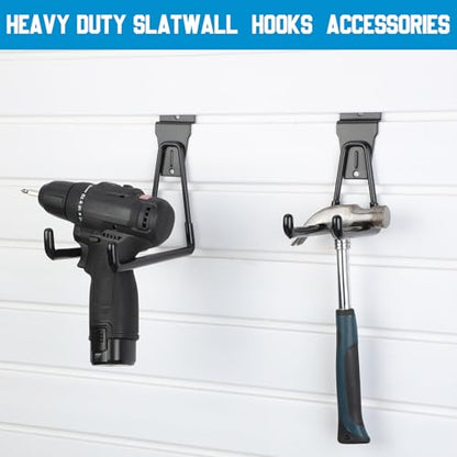 36 Pcs Slatwall Hooks & Hangers (Black)