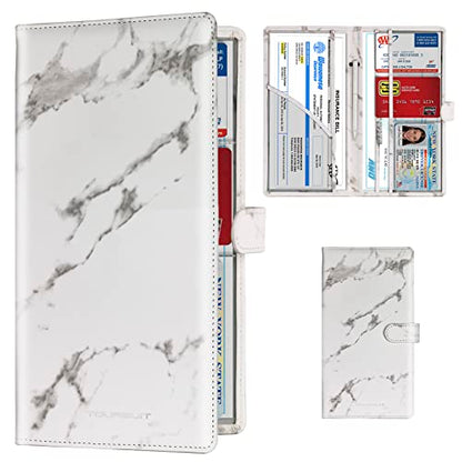 Car Registration and Insurance Card Holder (T Marble Grey)