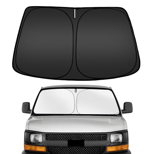 Windshield Sun Shade for Chevy Express (for Chevy Express Cargo Van 1996-2025 2026)