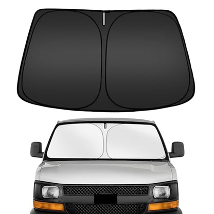 Windshield Sun Shade for Chevy Express (for Chevy Express Cargo Van 1996-2025 2026)