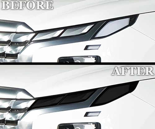 Full Headlight Head Light Tint Kit Compatible with Hyundai Palisade 2023 (FRONT KIT / Dark Smoke)