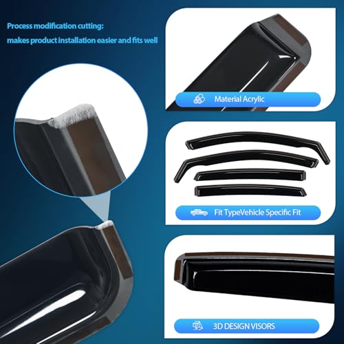 in Channel Window Visors for Chevrolet Malibu 2016 (Chevy Malibu 2016-2025)