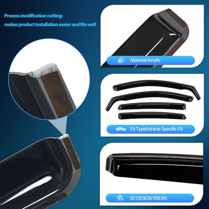 in Channel Window Visors for Chevrolet Malibu 2016 (Chevy Malibu 2016-2025)