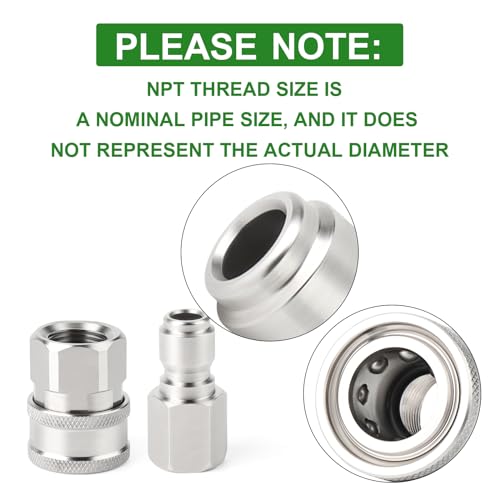 2PCS 304 Stainless Steel 3 (3/8"FNPT)