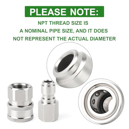 2PCS 304 Stainless Steel 3 (3/8"FNPT)