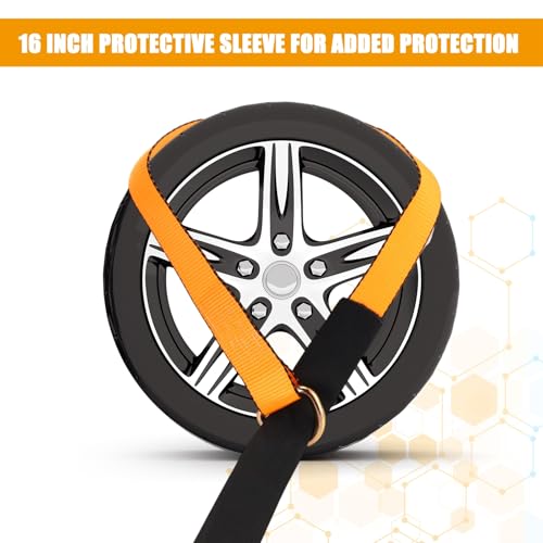 8 Pack Lasso Tow Truck Straps with D Ring 11 (2" X 8 ft / Orange)