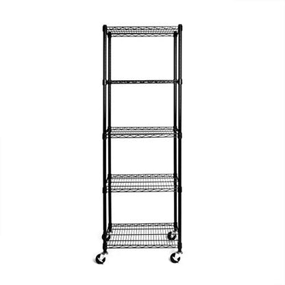 UltraDurable 5 (Black / 5-Tier Shelving, 24" W x 18" D)
