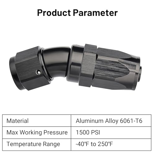8AN 30 Degree One Piece Full Flow Hose End Fitting Swivel for CPE Braided Hose (8AN / 30 Degree)