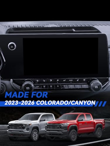 for Colorado Dashboard Console Organizer 2023 2024 2025 2026 Chevy Colorado& GMC Canyon Accessories Behind Screen Organizer Storage Box Console Dash Tray with Phone Holder (for 2023-2026 Colorado/Canyon)