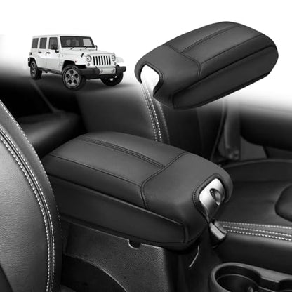 Armrest Cover for Jeep Wrangler JK JKU 2011 (15) 11-17 |Wrangler JK JKU| Black, Regular)