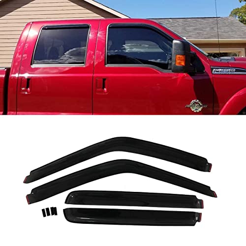 Window Visors for 99 (99-16 SuperCrew Cab (Dark Smoke) (In-Channel))