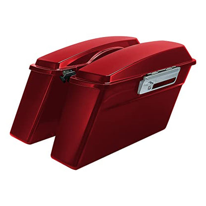 Motorcycle Saddle bags Hard Saddlebags For Harley Touring 1993 (Red# / Standard)