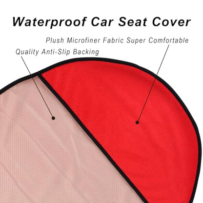 Car Seat Cover Protector Front Seats (1Pcs Front Seat Towel / Red)