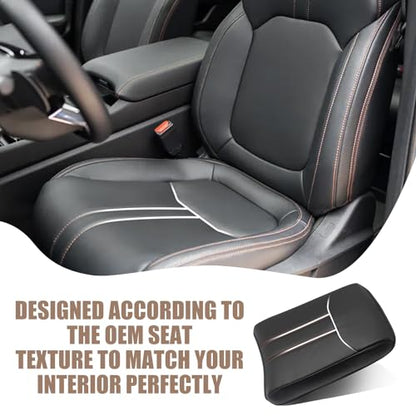 Armrest Cover for Honda Pilot 2023 (12) 23+ |Pilot| Black/Orange Stitching, Regular)