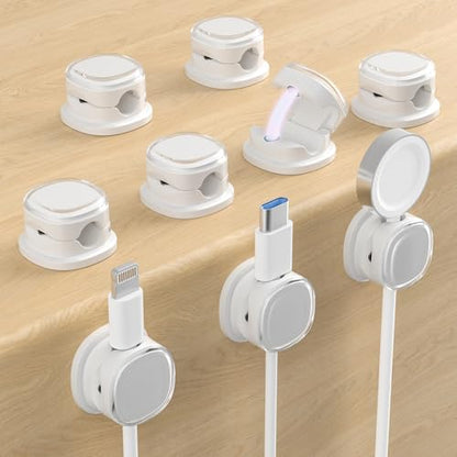 Magnetic Cable Clips (9-PCS White)