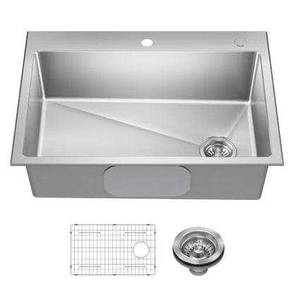 Fairlane 30 in Drop In Single Bowl Stainless Steel Kitchen Sink (30 Inch / Single Bowl — Drop In)