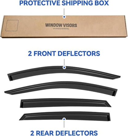 Window Visors Rain Guards for 2018 (2018-2023 Honda Accord)