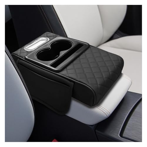 Leather Car Center Console Cover (Black)