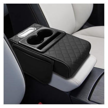 Leather Car Center Console Cover (Black)