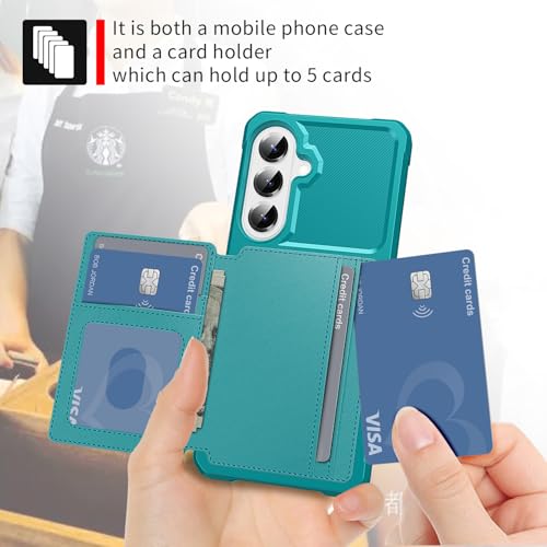 For Samsung Galaxy S26 Plus Card Holder Case (Green / Galaxy S26 Plus)