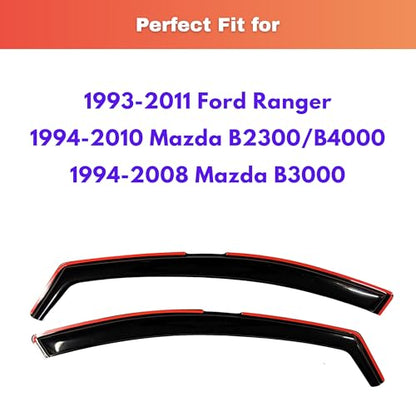 Rain Guards Fit for 1993 (1993-2011 Ranger & 1994-2010 B2300/B4000)
