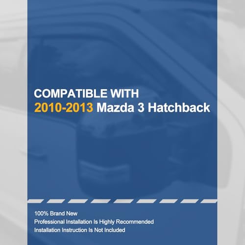 4PCS Tape On Window Visors for 2010 (10-13 Mazda 3 Hatchback)