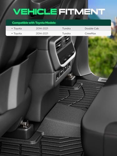 Automotive Floor Mats for Toyota Tundra 2014 (2014-2021 3 PCS)