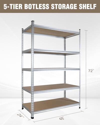 5 Tier Shelving (72”H x 24”D x 48”W)