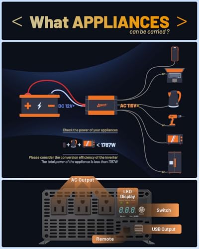 2000W Power Inverter (Orange)