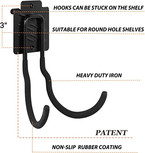 Boltless Shelving Hooks for 1.5 inch Keyhole Shelving Unit 7 Pcs (7 pcs-Unspecified)