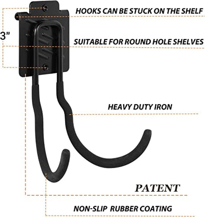 Boltless Shelving Hooks for 1.5 inch Keyhole Shelving Unit 7 Pcs (7 pcs-Unspecified)