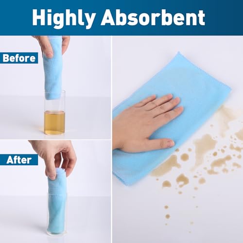 Microfiber Cleaning Cloths (5 Colors / 50 Pack)