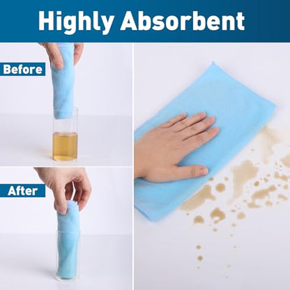 Microfiber Cleaning Cloths (5 Colors / 50 Pack)