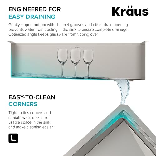 Stainless Steel 45 in Undermount Kitchen Sink KWU120 (Stainless Steel / 45 inch / Sink)
