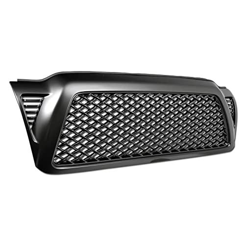 Matte Black Dragon Mesh Front Hood Bumper Grill Grille Gurad Guard ABS Compatible With 05