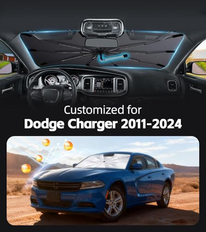 Windshield Sun Shade for Dodge Charger 2011 (Fit for Dodge Charger 2011-2024)