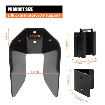 4Pack E Track Wheel Chock for Motorcycle (4-6 inch)