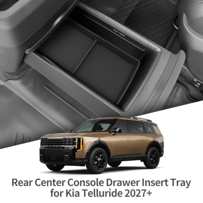 Rear Center Console Drawer Insert Tray for Kia Telluride 2027 (Rear Center Console Drawer Insert Tray)