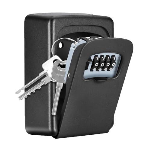 Key Lock Box Wall Mounted (Black / 1)
