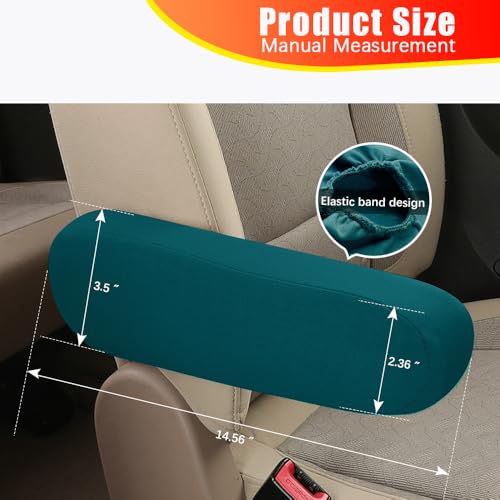 2PC Car Front Seat Armrest Covers (Green-2PC)