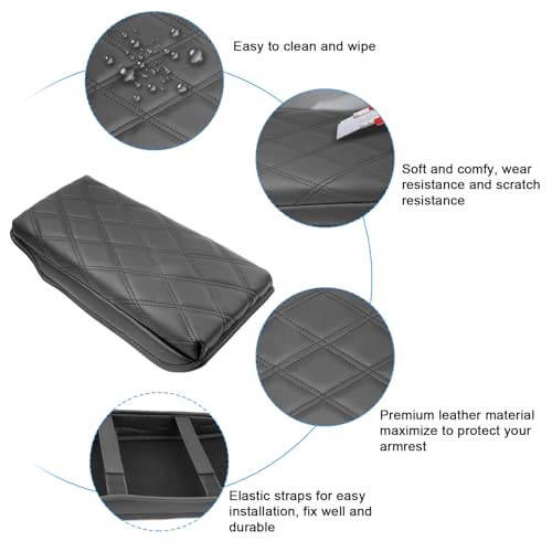 for 2023 2025 2026 Toyota Crown Signia Armrest Cover Pad (23-25 26 Crown Pad Black Line)