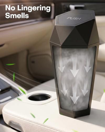 Car Trash Can with Lid (Black)