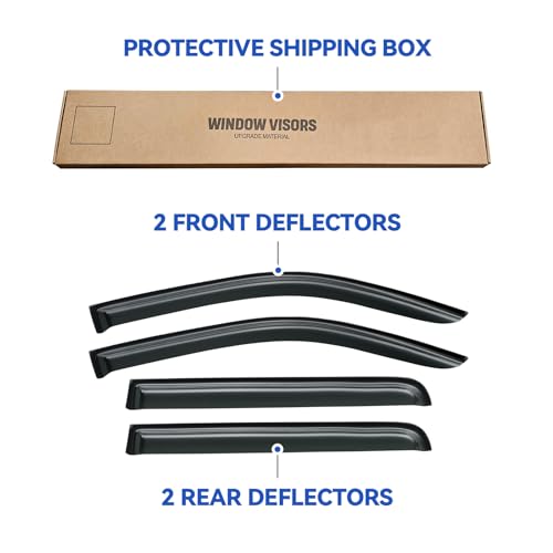 Window Visors Rain Guards for 2005 (2005-2021 Nissan Frontier)