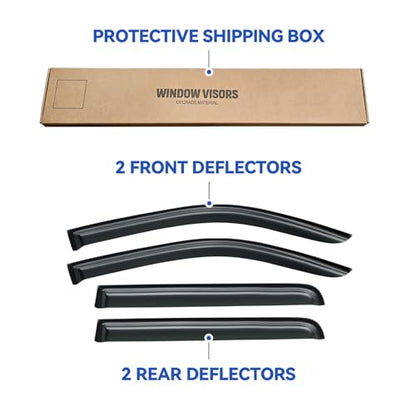 Window Visors Rain Guards for 2005 (2005-2021 Nissan Frontier)