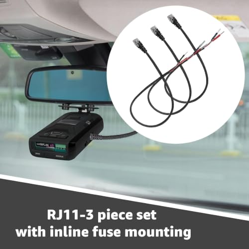 16.5" RJ11 Mirror Tap Radar Detector Cord for Escort Uniden V1 & More